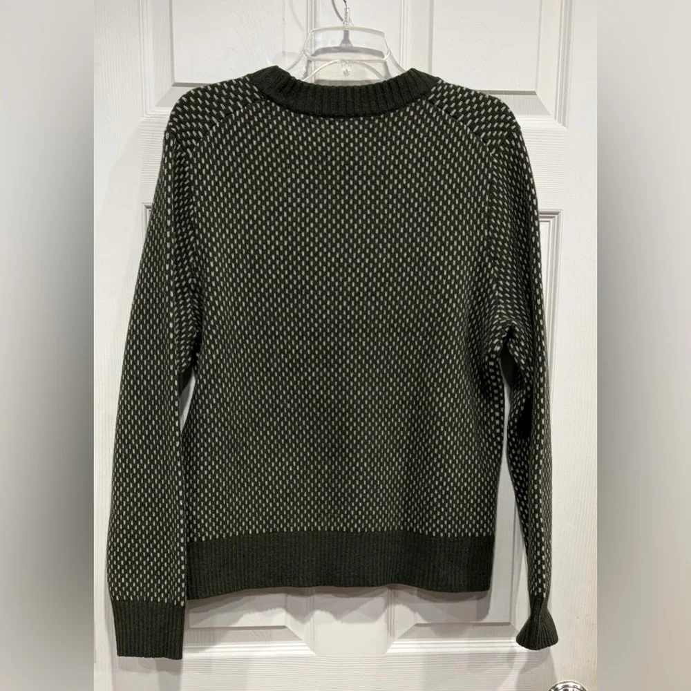 Patagonia Women's Large Recycled Wool-Blend Crewneck Sweater Green NWT Oversized